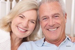 Smiling Older Man and Woman Close Together